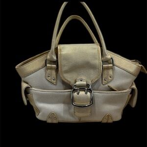 Cole Haan gold and Tan Handbag